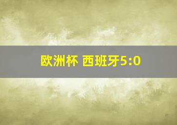 欧洲杯 西班牙5:0